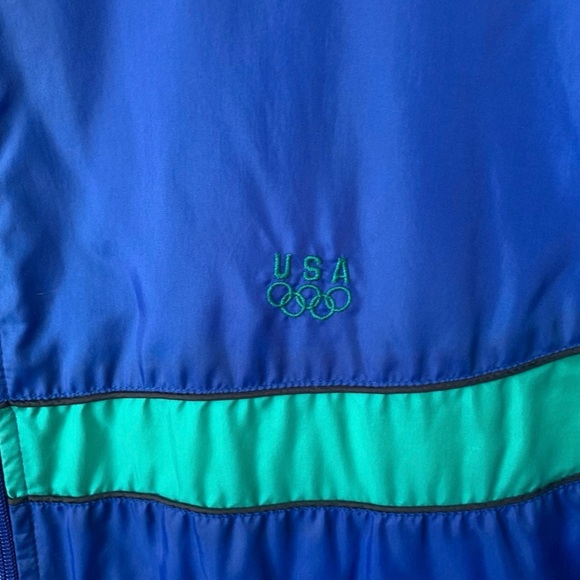 Vintage USA Olympics Nylon Track Jacket 1990's USA Olympic Games Tracksuit - Picture 3 of 6